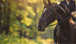 um cavalo com uma mullher em uma trilha