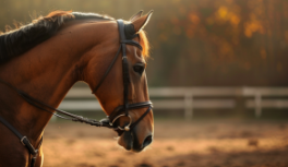 cabeça de um cavalo encilhado