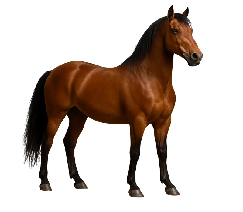cavalo com pelagem castanha